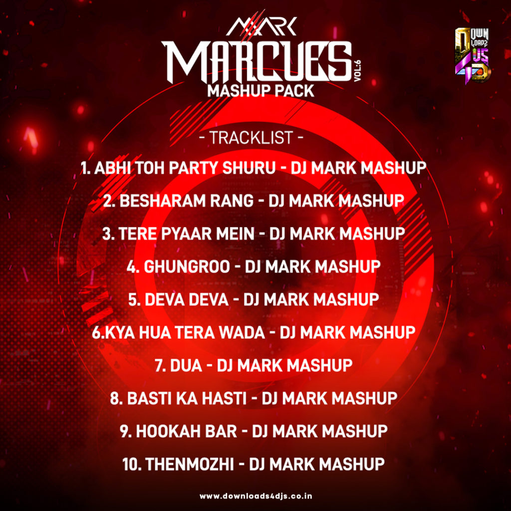 DJ MARK - MARCUES - VOL:6 (MASHUP PACK)